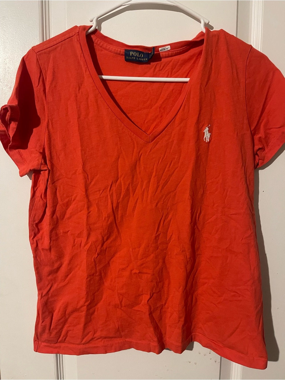 Polo by Ralph Lauren V-Neck Short Sleeve Tee in Red